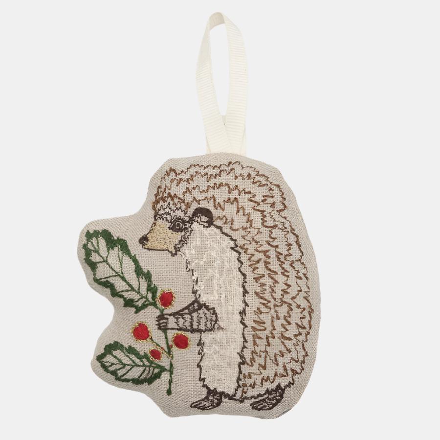 Holly Hedgehog Ornament