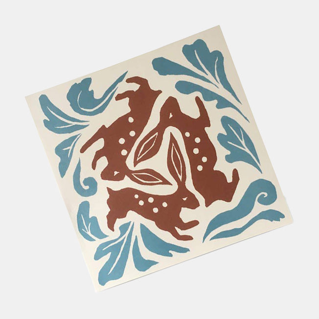 Three Hares Cards: Pack of 10