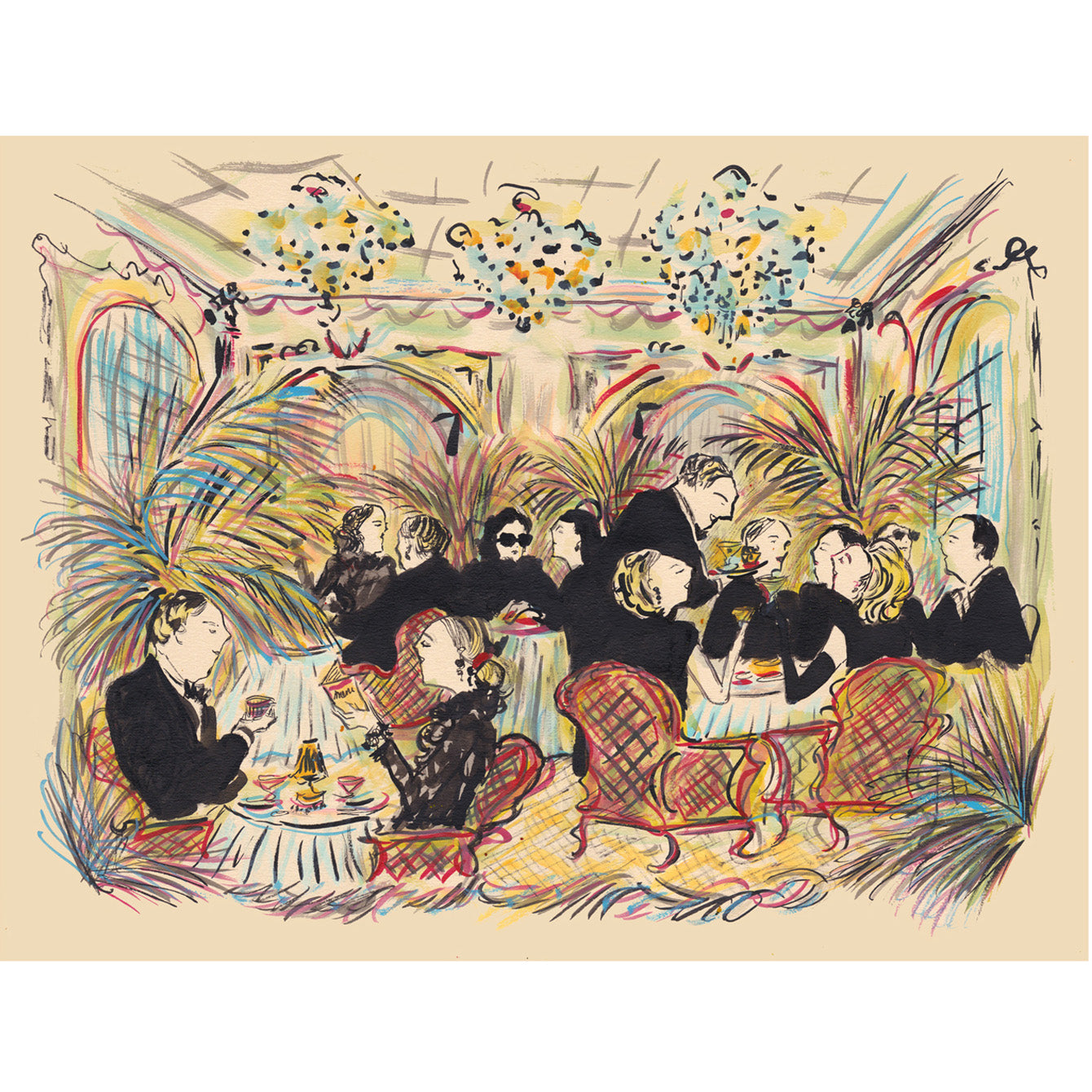 Wine and Waiters Print