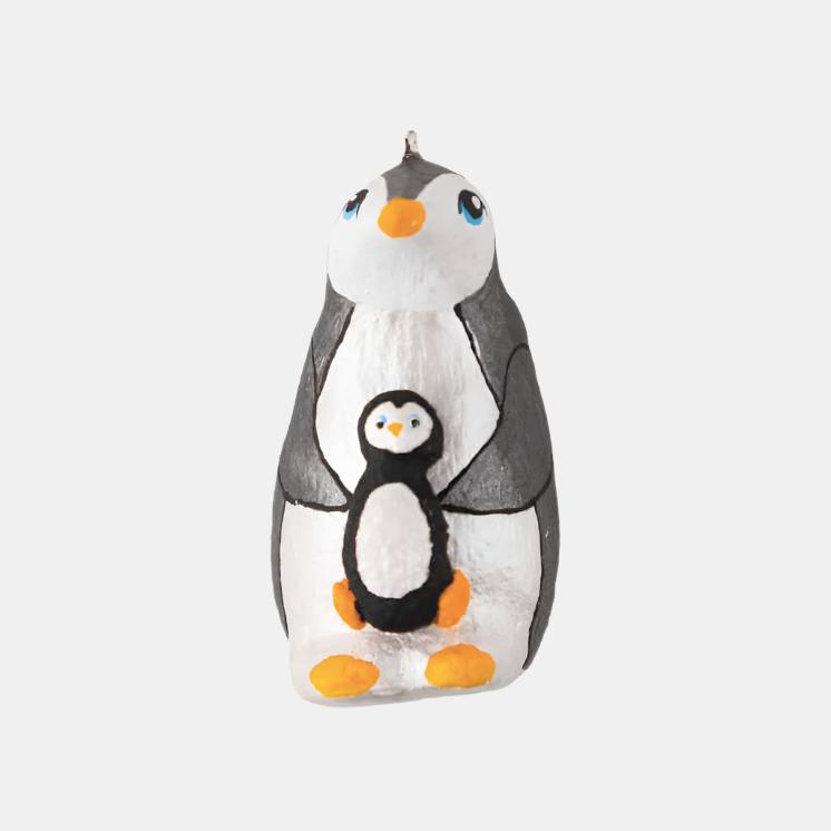 Mama Penguin with Baby Ornament