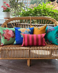 Corolla Jade Outdoor Pillow, square