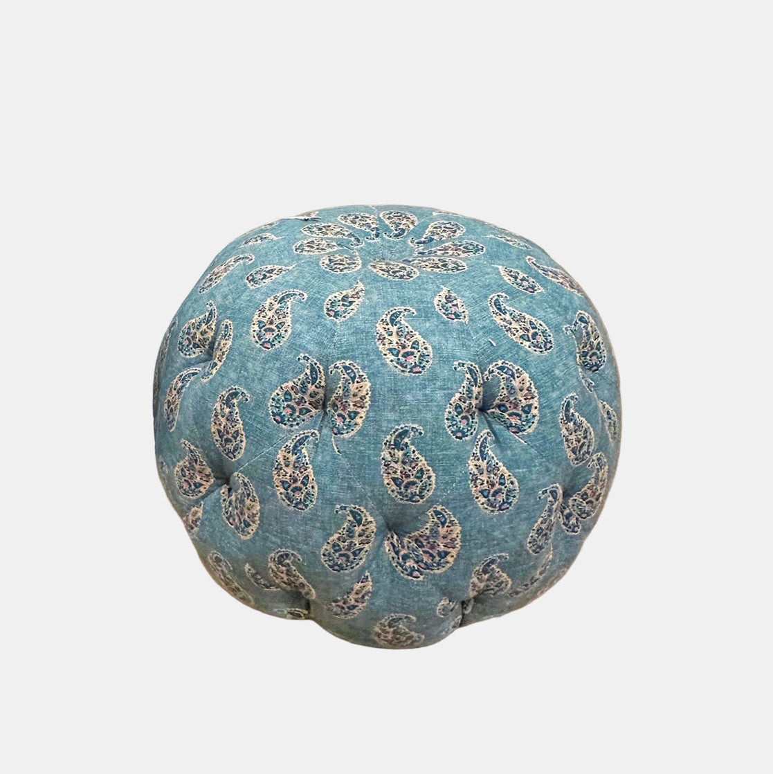 20" Round Pouf in Gigi Teal