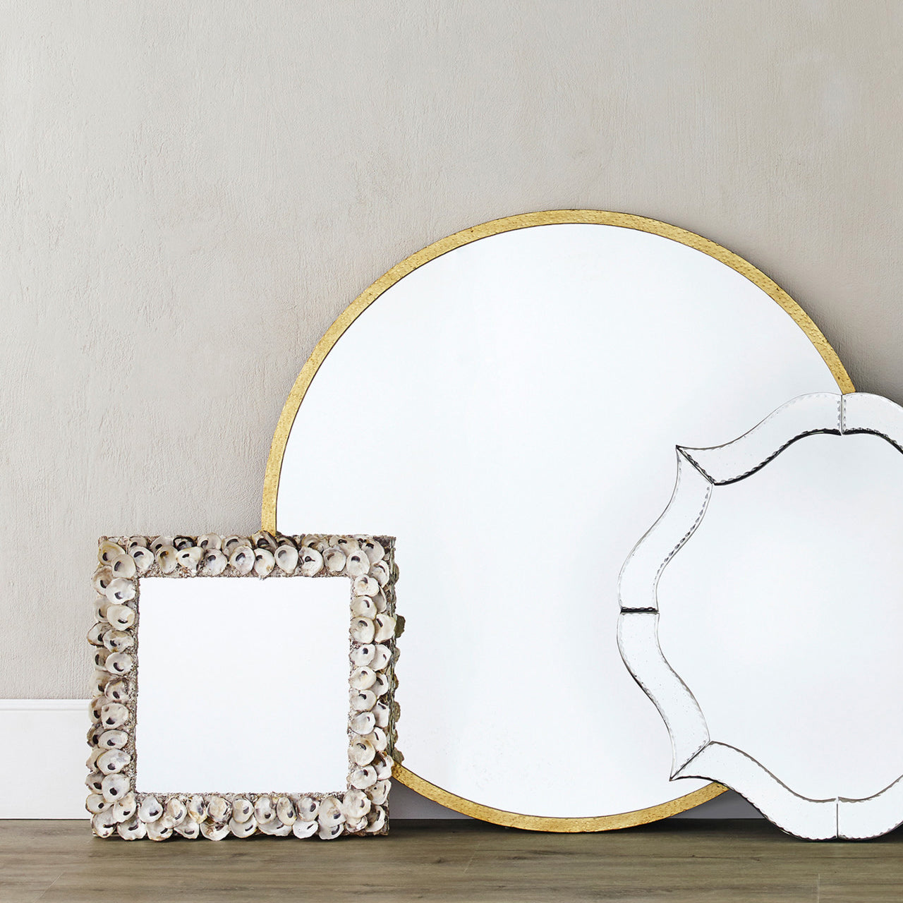 Aline Gold Round Mirror