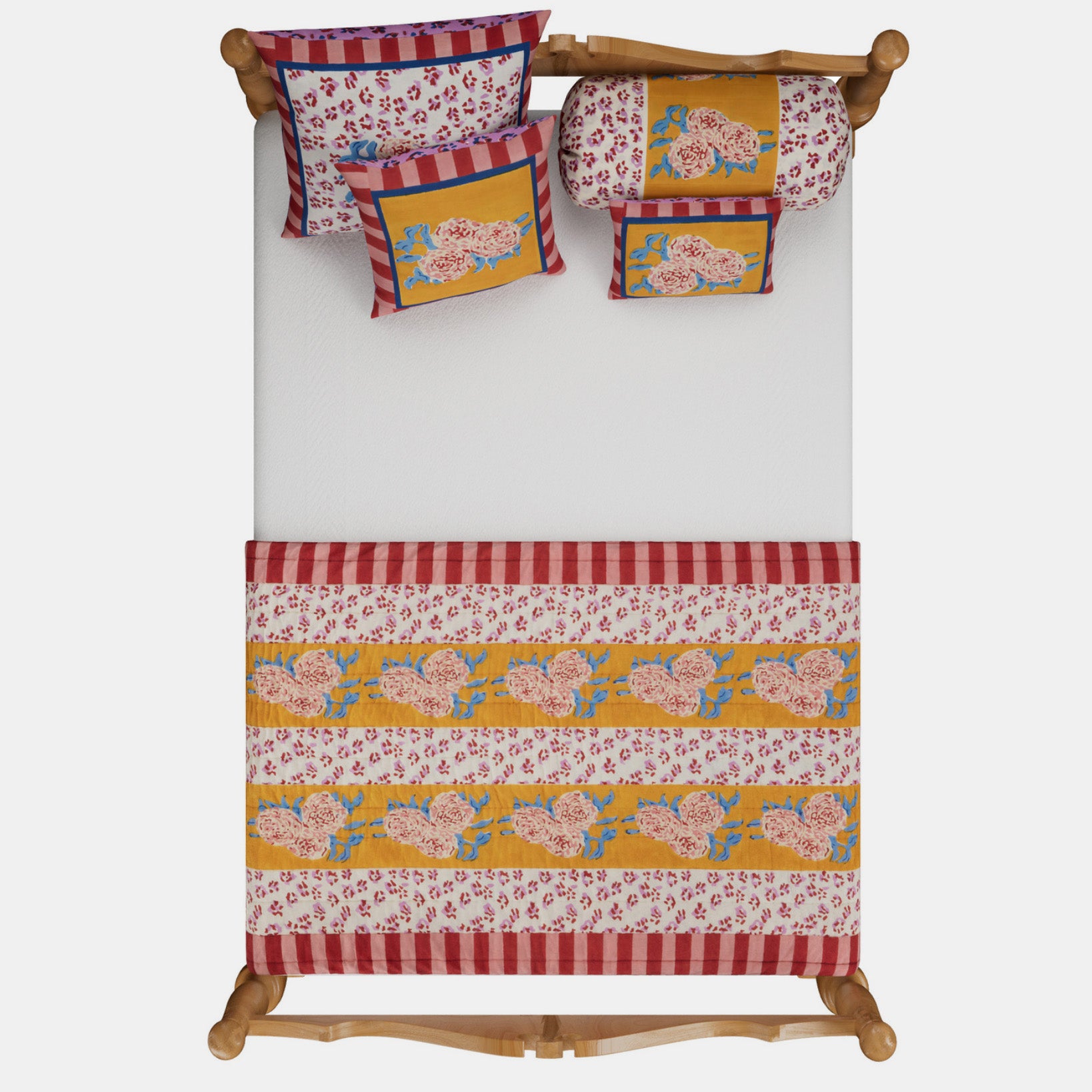 Leopard Stripes Gold Junior Quilt