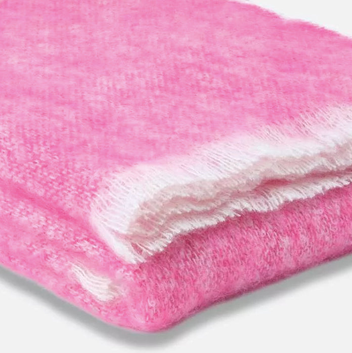 Mooneen Raspberry Mohair Throw