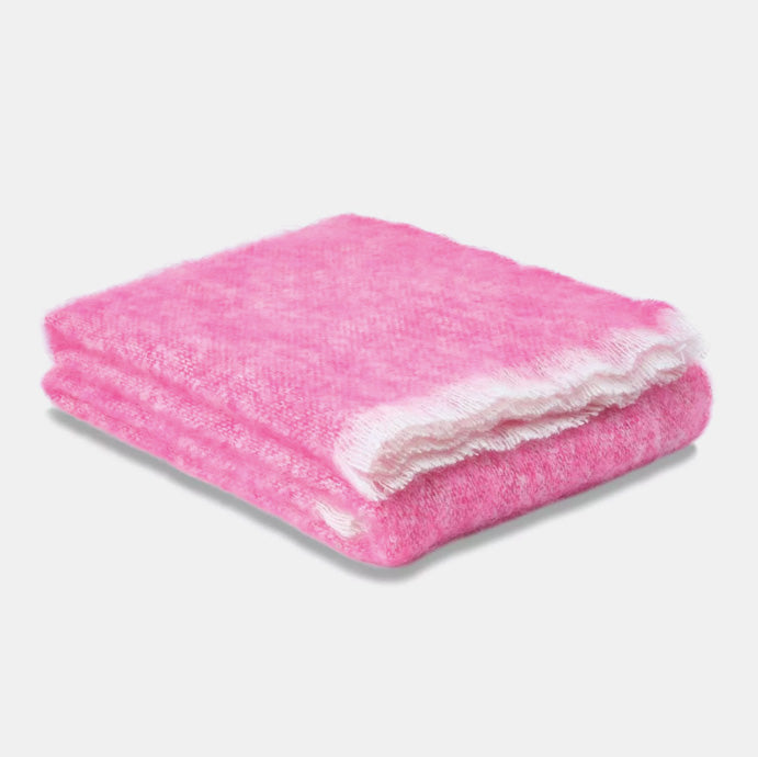 Mooneen Raspberry Mohair Throw