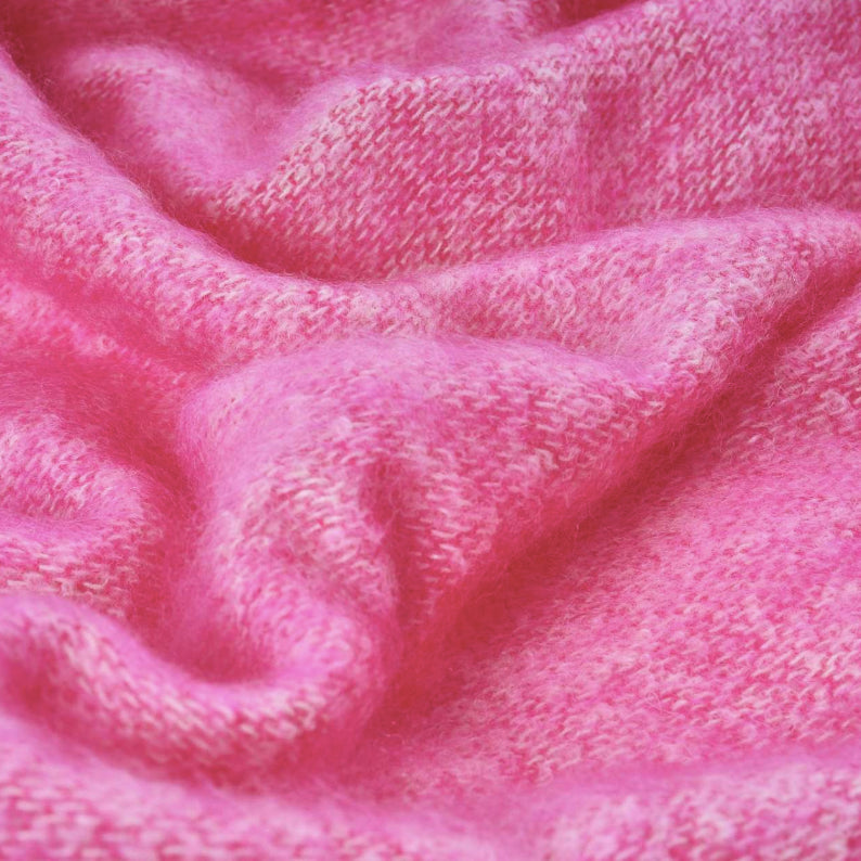 Mooneen Raspberry Mohair Throw