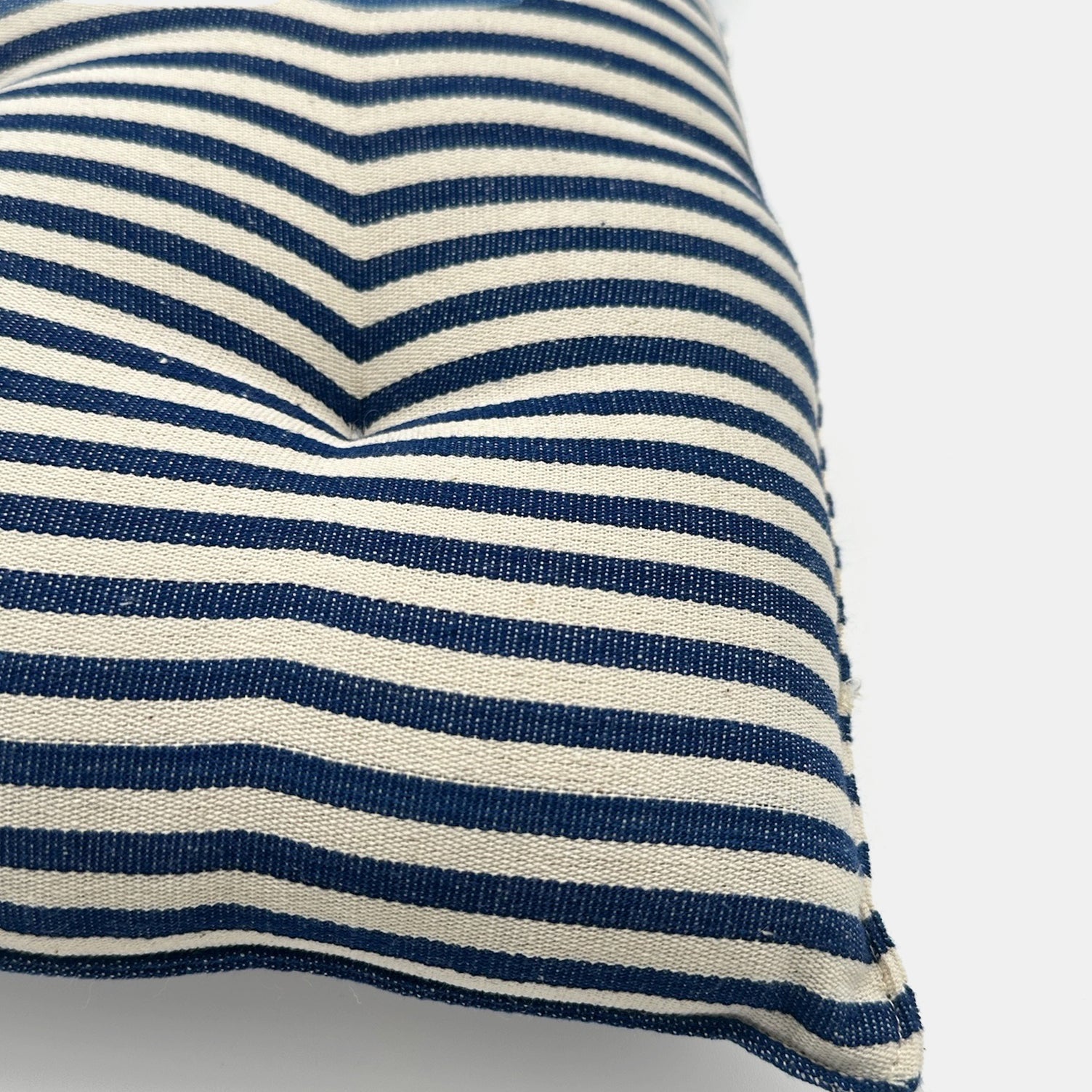 Thin Denim Stripe Square Seat Cushion