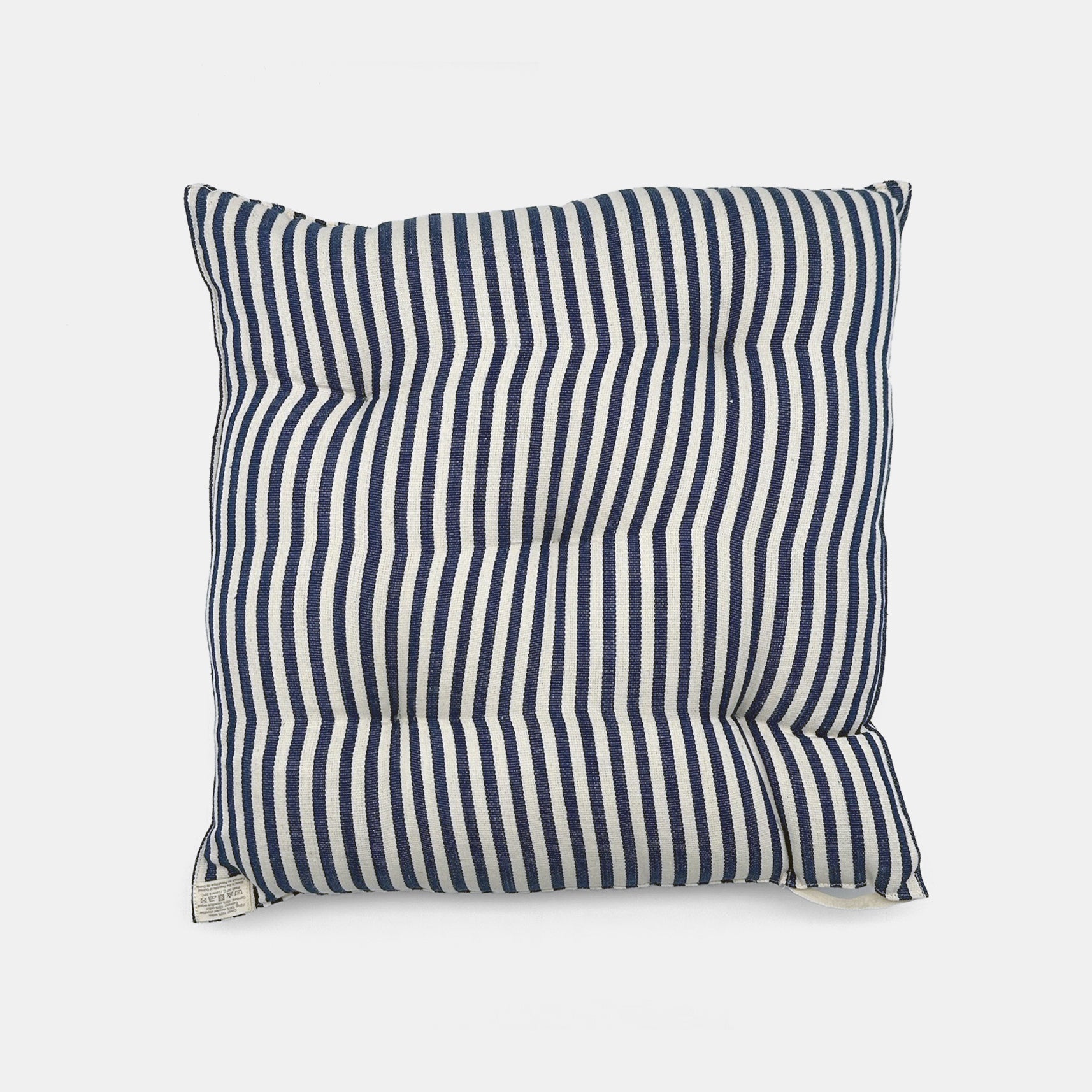 Thin Denim Stripe Square Seat Cushion
