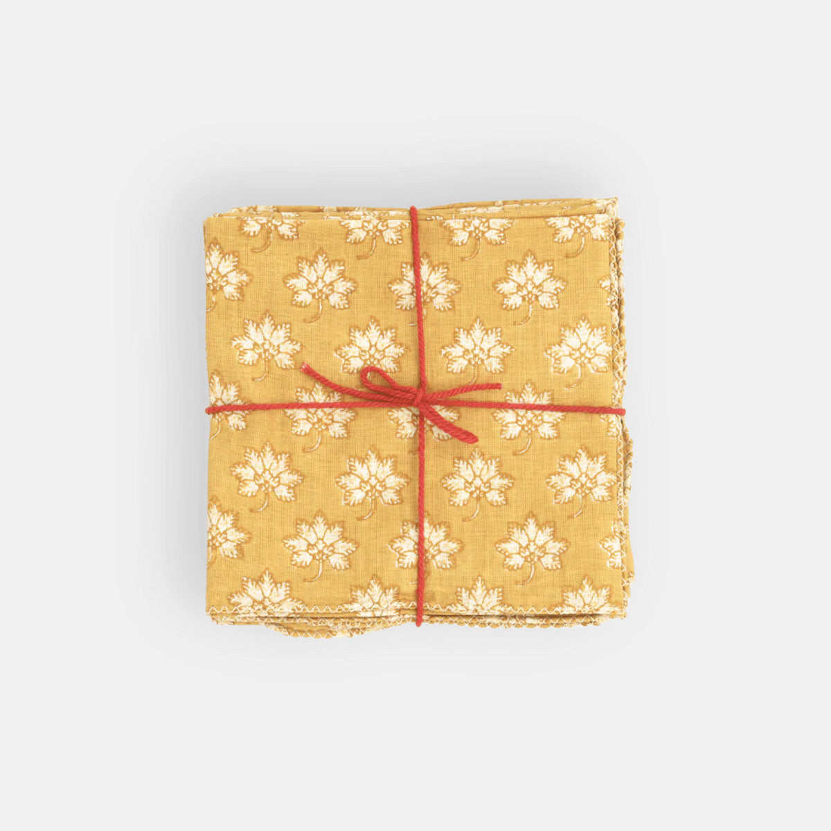 Plumbago Gold Napkins: Set of 4