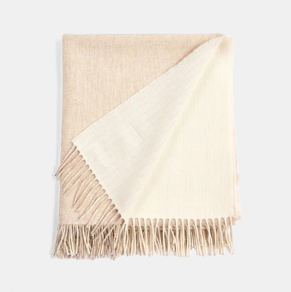 Stella Cream Cashmere Blend Throw