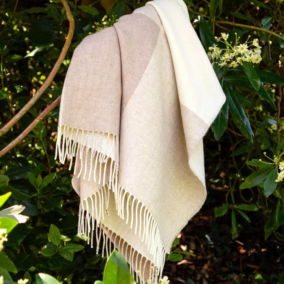 Stella Cream Cashmere Blend Throw