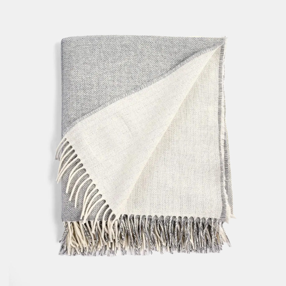 Stella Grey Cashmere Blend Throw