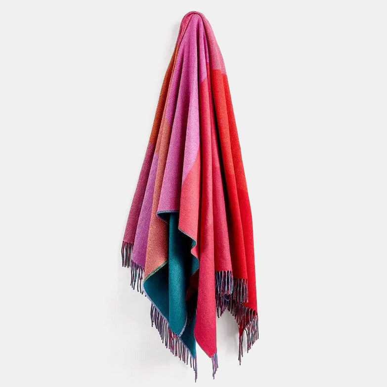 Stella Sunburst Teal Cashmere Blend Throw