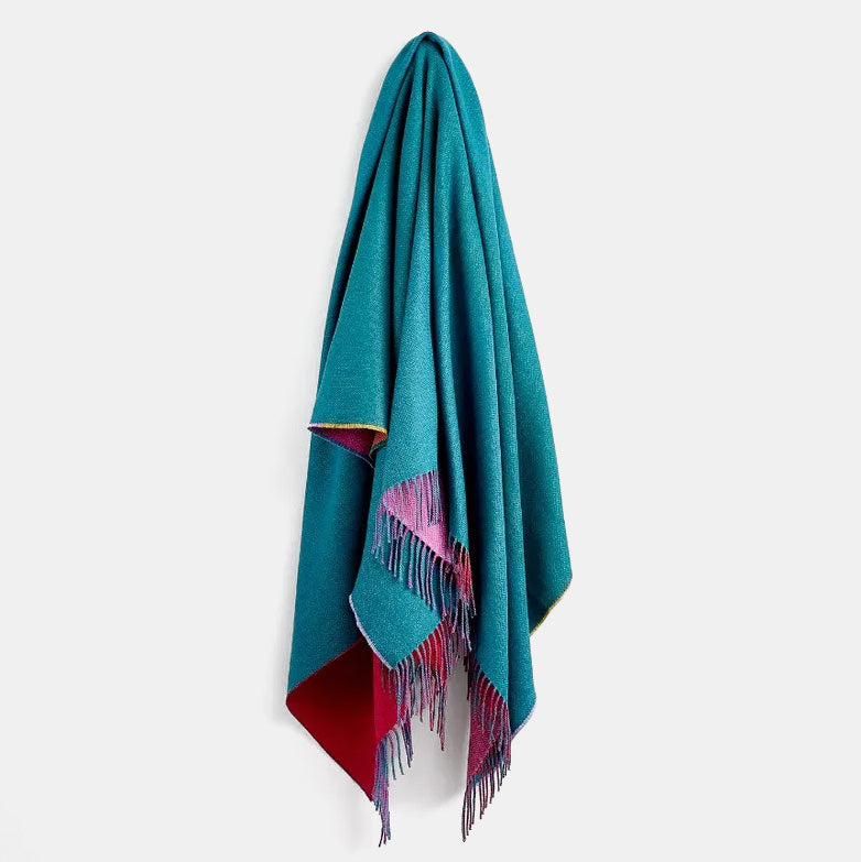 Stella Sunburst Teal Cashmere Blend Throw