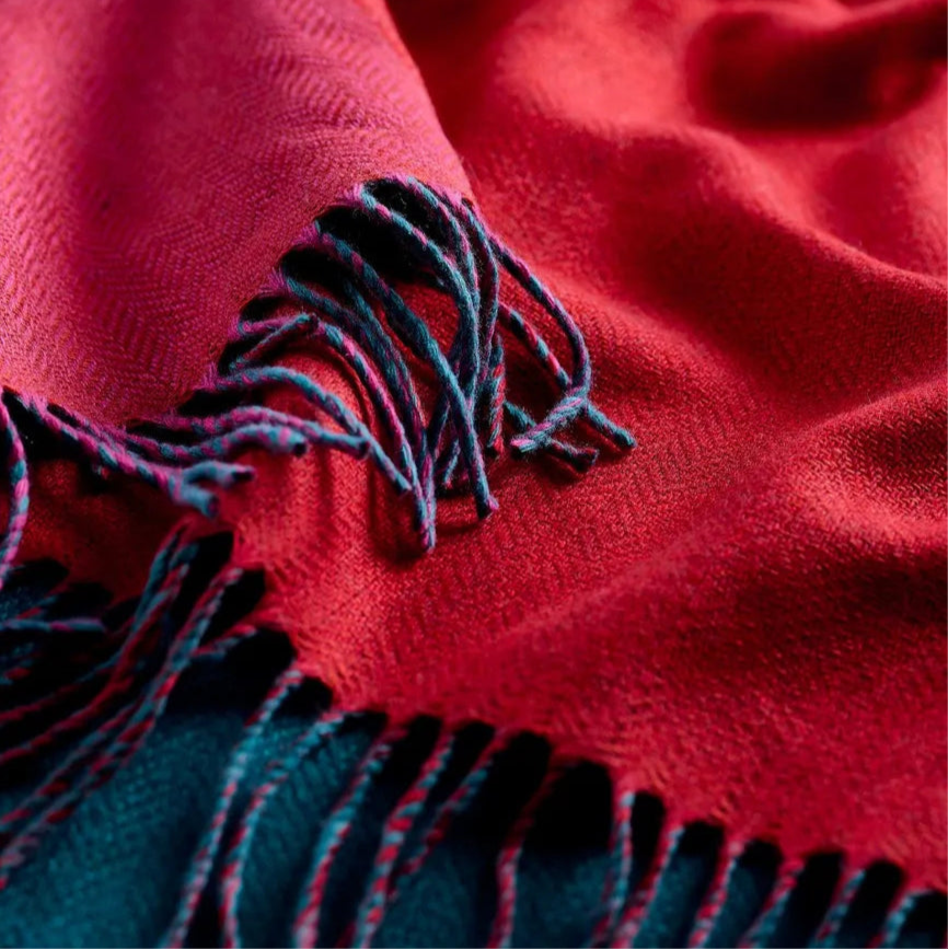 Stella Sunburst Teal Cashmere Blend Throw