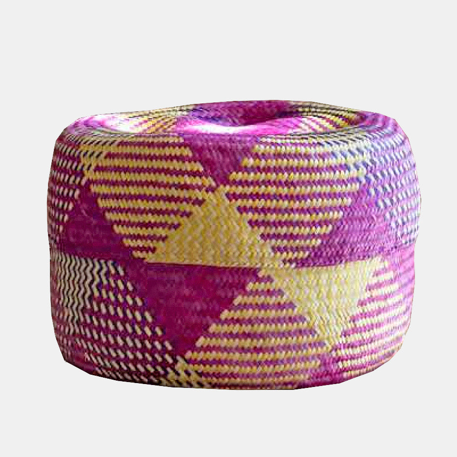 Sunset Lidded Basket in Large Wide