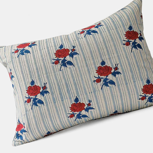 Supriya Blue Lumbar Pillow