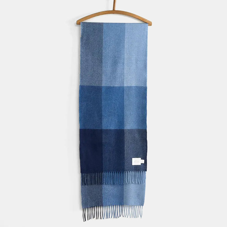 Denim Wide Merino Scarf