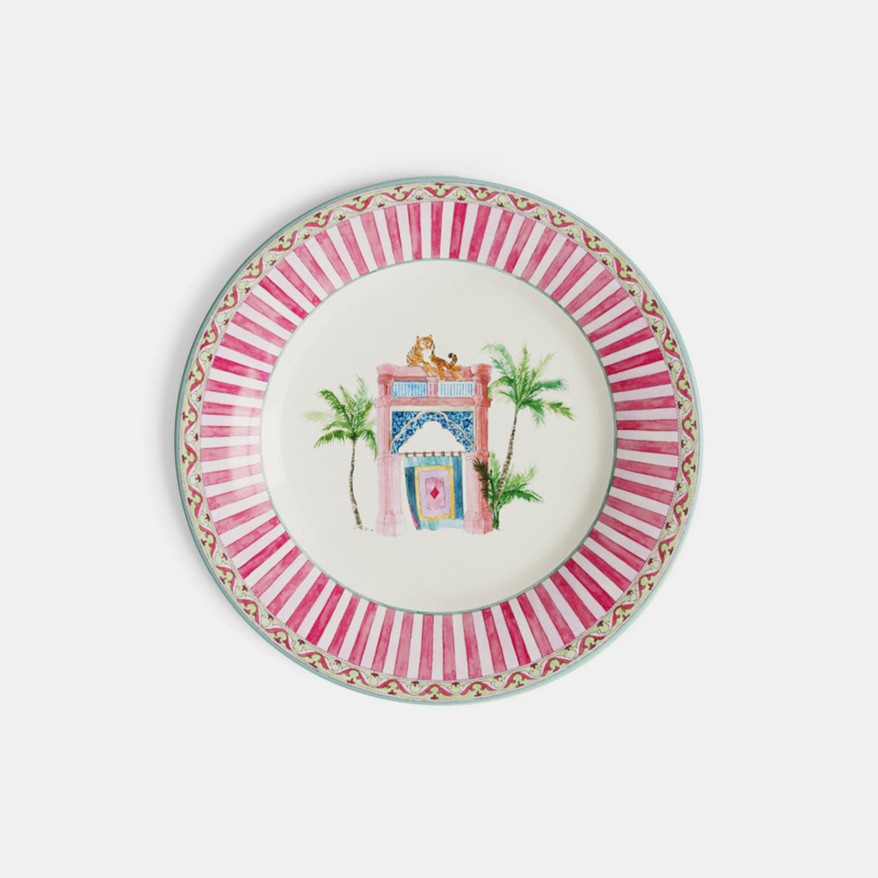 Sariska Porcelain Dessert Plate in Pink