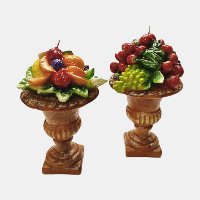 Assorted Fruit Vase Wax Candle