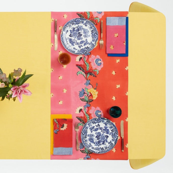 Indonesian Red Rose Table Runner