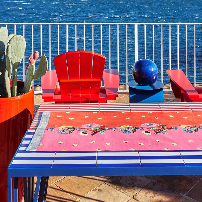 Indonesian Red Rose Table Runner