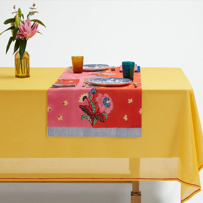 Indonesian Red Rose Table Runner