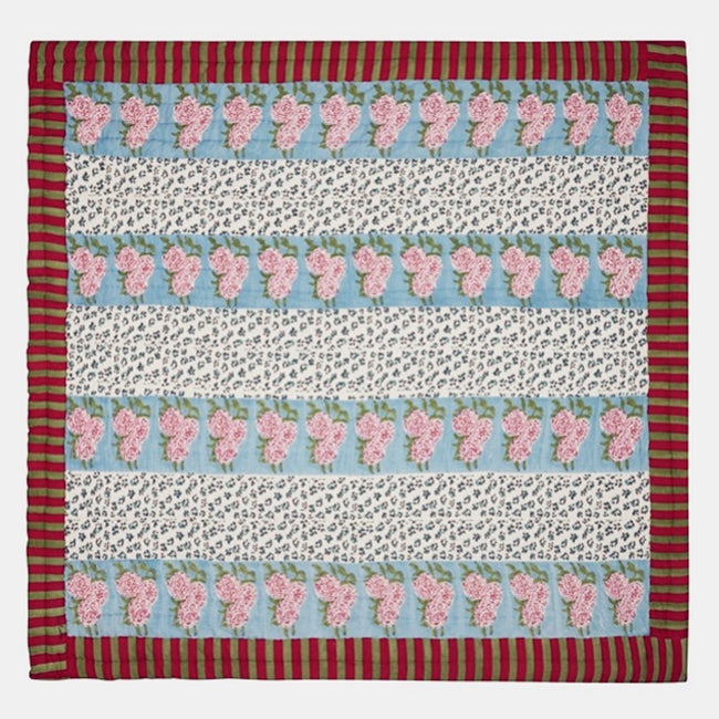 Leopard Stripes Sky Quilt
