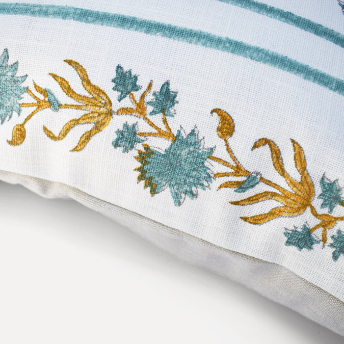 Bel Border Ferozi Square Pillow