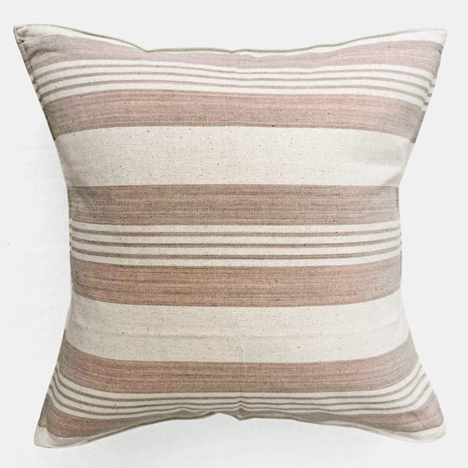 Caramel Stripe Pillow, square