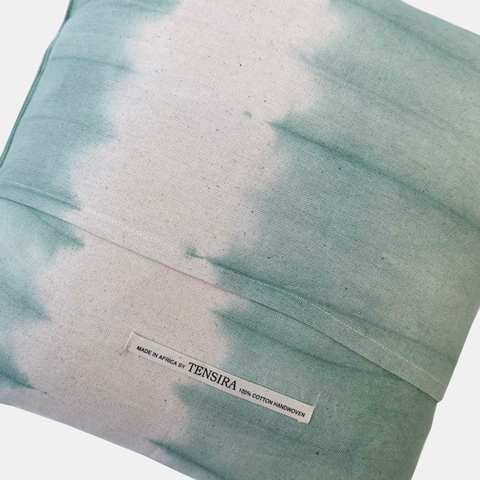 Celadon Green Tie Dye Square Pillow