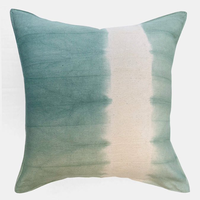 Celadon Green Tie Dye Square Pillow