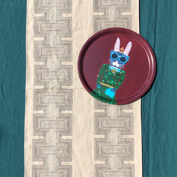 Linen Tablecloth in Vintage Green