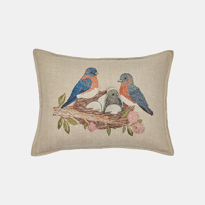 Bluebird Nest Pocket Pillow, lumbar