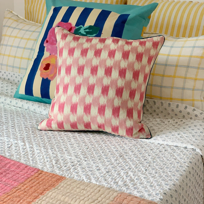 Linen Euro Pillowcase in Big Yellow Stripe