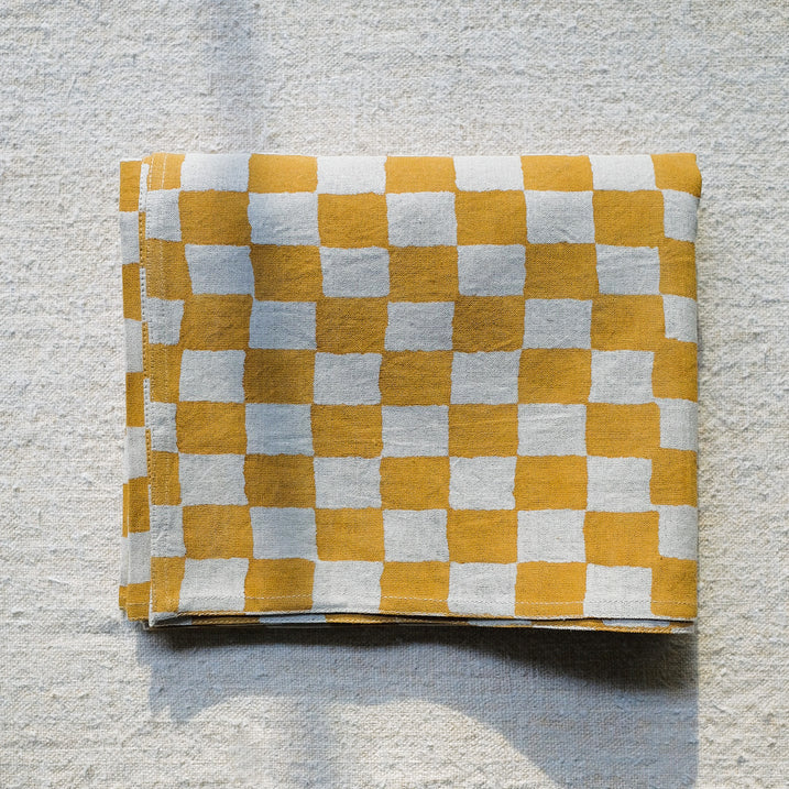 Divya Table Runner in Earth Yellow