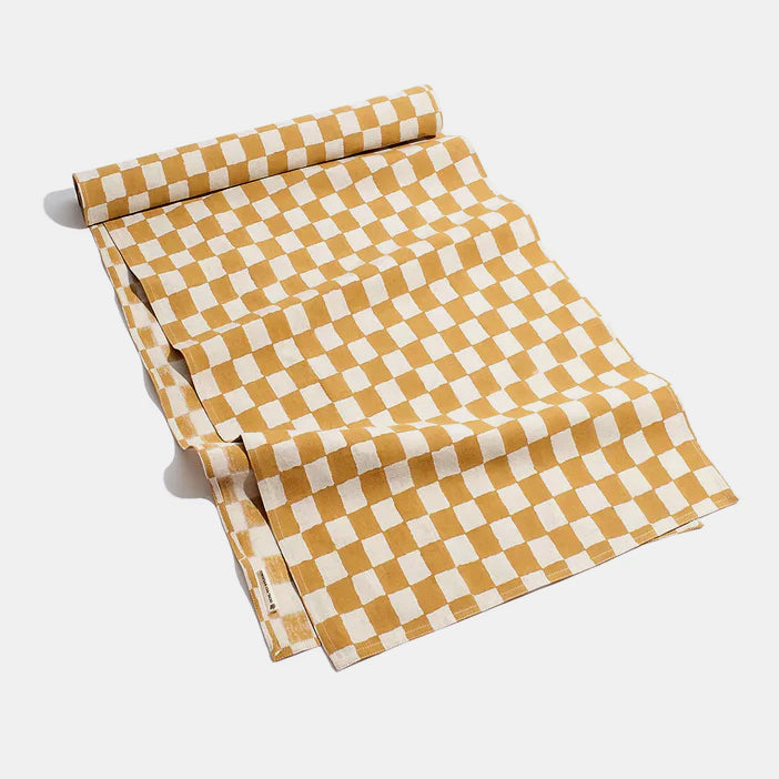 Divya Table Runner in Earth Yellow