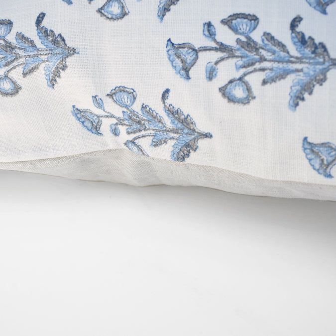 Blue Grey Dogflower Square Pillow