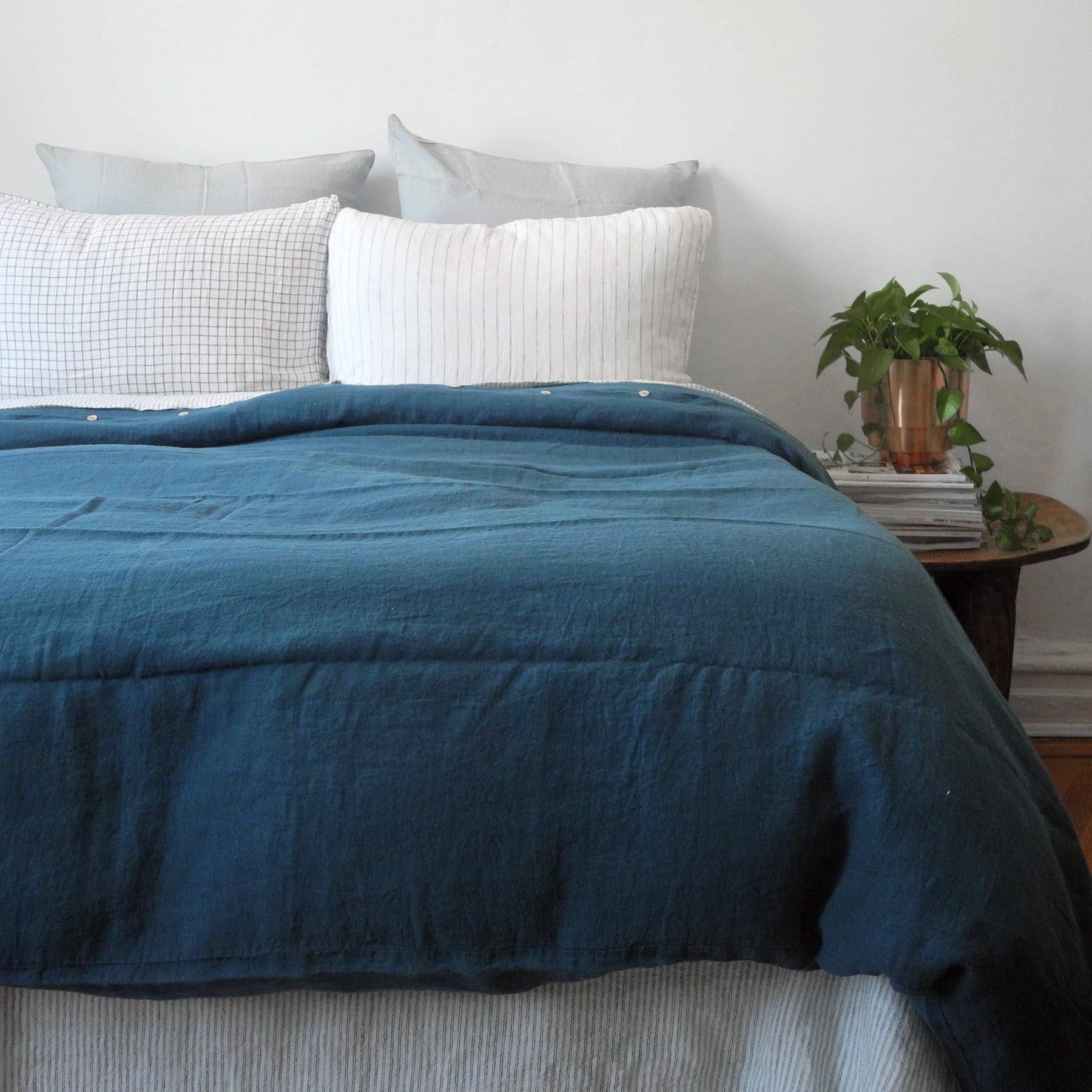 Linen Duvet, duck blue, Duvet, Linge Particulier, Collyer's Mansion - Collyer's Mansion