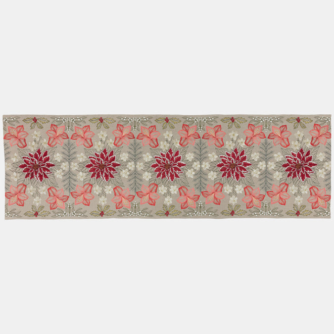 Christmas Flowers Table Runner