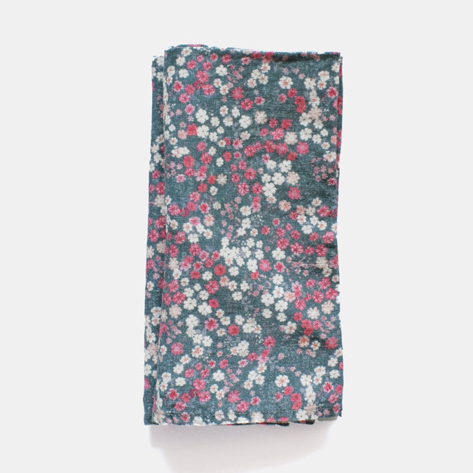 Linen Napkin in Winter Flower