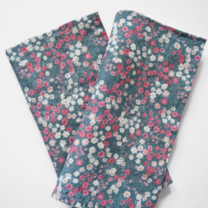 Linen Napkin in Winter Flower