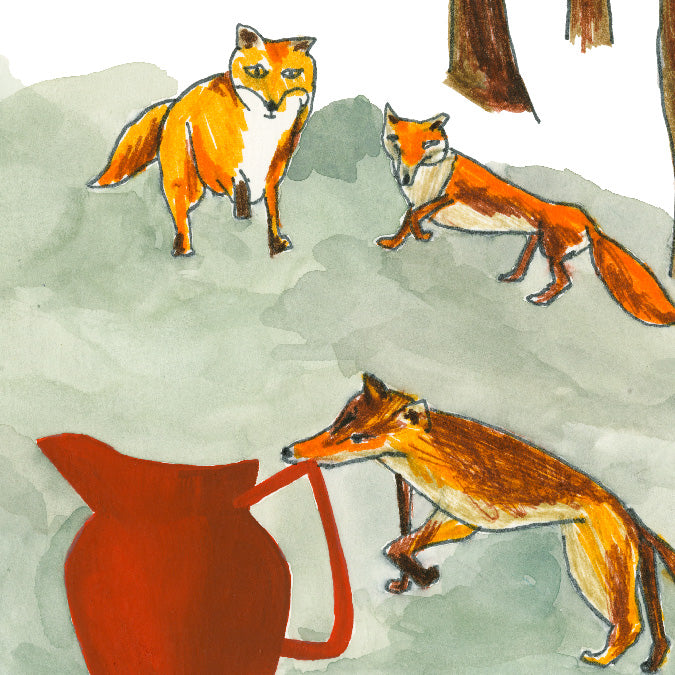 Foxes Print