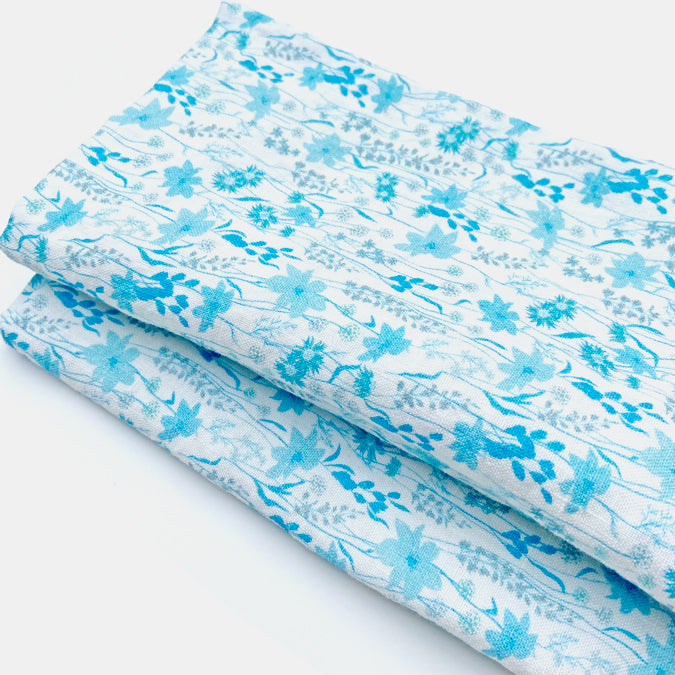 Linen Napkin in Blue Flower