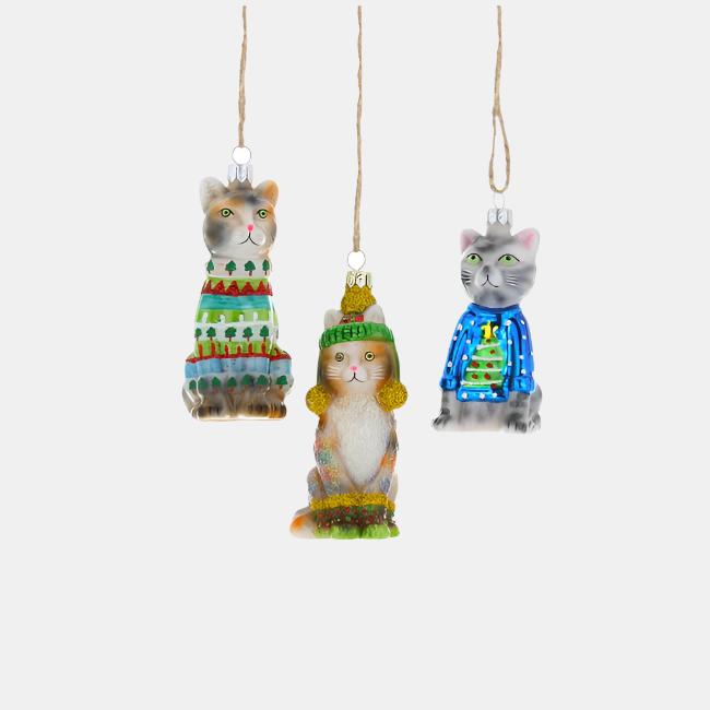 Festive Kitty Ornament: Assorted