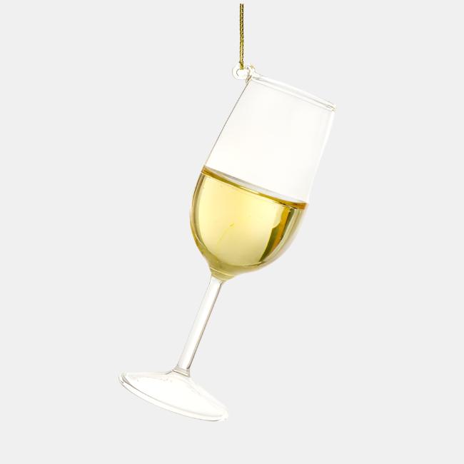 White Wine Glass Ornament