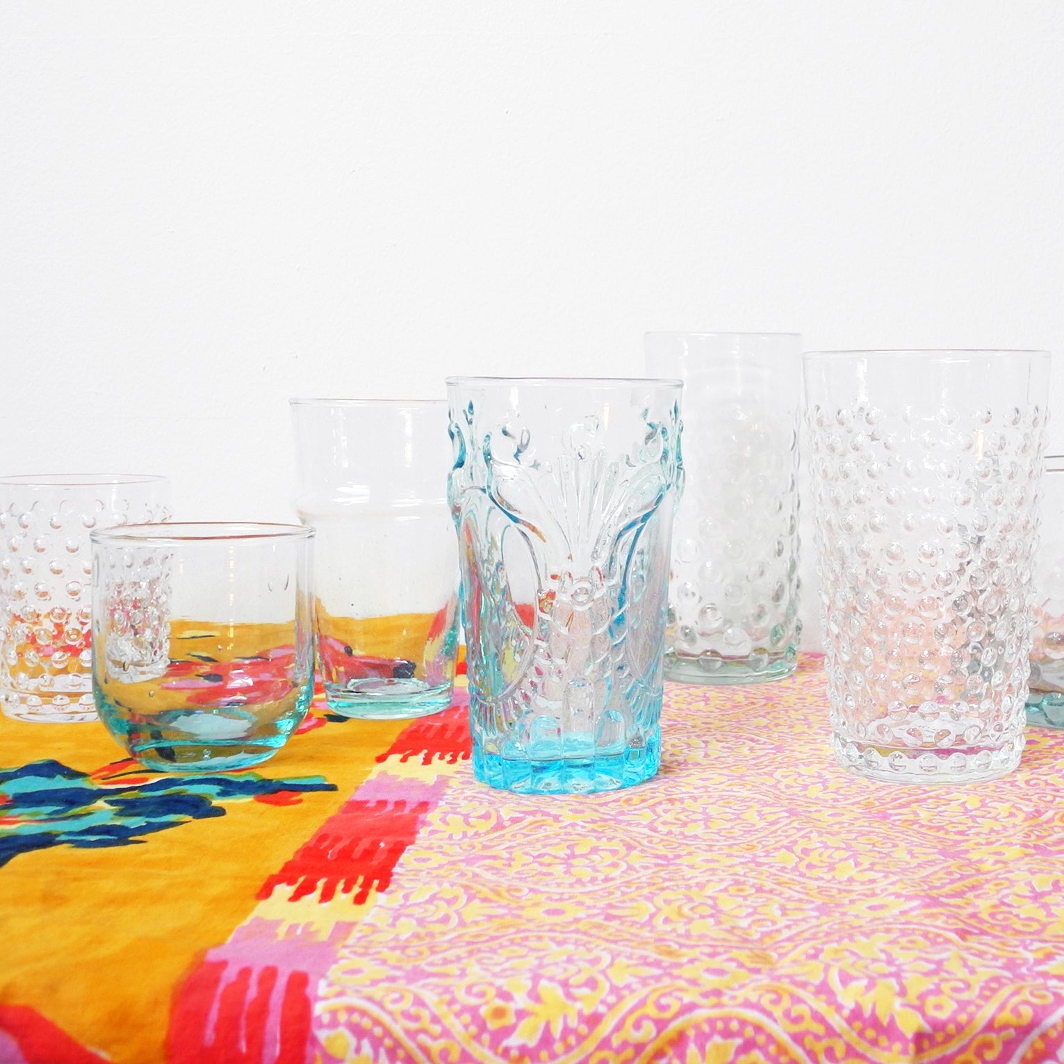 Blue Pheasant Sofia Bubble Juice Glass for elegant dining and colorful tablescapes - Collyer's Mansion