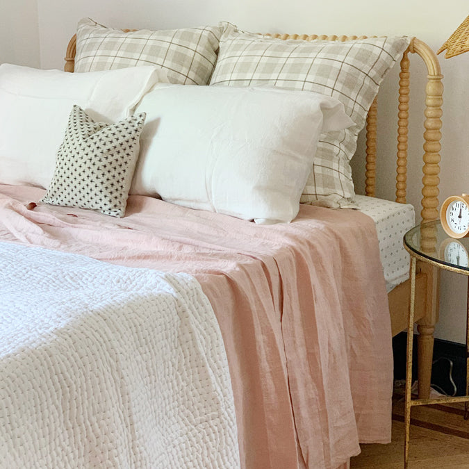 Linen Standard Pillowcase in Off White