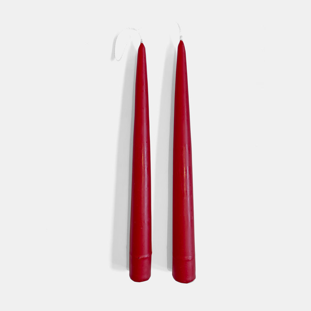 Holly Red Taper Candles